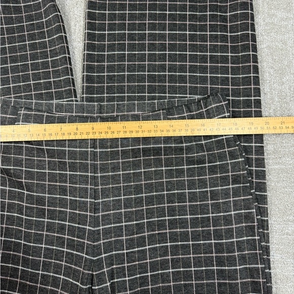 J. Jill NWT Ponte Full Wide Leg Cropped Pull On High Rise Windowpane Plaid NWT L - Picture 4 of 7
